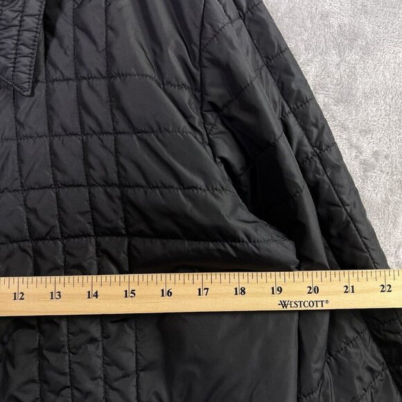 Eddie Bauer Quilted Jacket Women's Large Black Full Zip Winter Coat READ - Picture 6 of 16